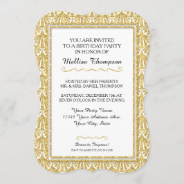 Invitación 70.ª Fiesta de Cumpleaños Glam Gran Estilo Gatsby