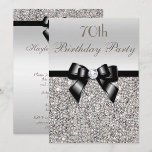 Invitación 70.ª fiesta de cumpleaños Silver secuestra negro