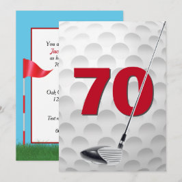 Invitación 70.ª Fiesta Temática de Golf de Cumpleaños