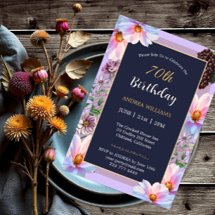Invitación 70.ª flor de primavera festiva