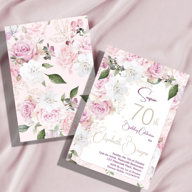 Invitación 70.ª Moda floral elegante y moderna (Subido por el creador)