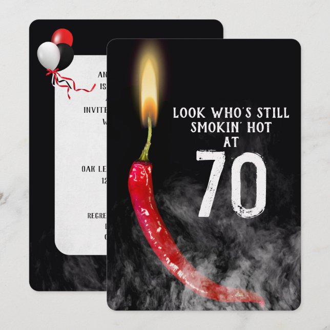 Invitación 70.ª Vela Red Hot Pepper (Anverso / Reverso)
