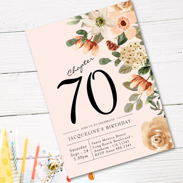 Invitación 70.ª Vintage Floral (Subido por el creador)