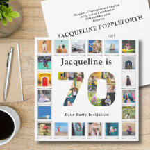 70.º cumpleaños Diseñar tu propio Collage de fotos