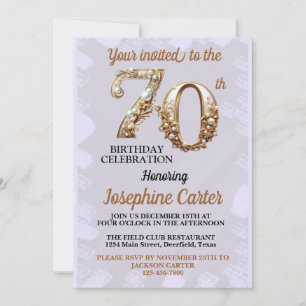 Invitación 70.º Fiesta elegante