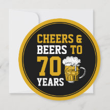 70 Alegres y cervezas de cumpleaños a 70 años mode