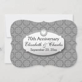 Invitación 70 Aniversario Boda Platinum Z03