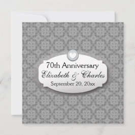 Invitación 70 Aniversario Boda Platinum Z03