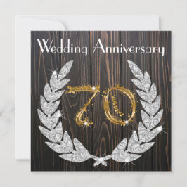 Invitación 70 Aniversario de Boda Diamond Laurel &