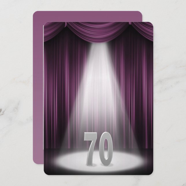 Invitación 70 Aniversario de Bodas de Plata (Anverso / Reverso)