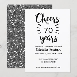 Invitación 70 Aniversario del Purpurina de Plata