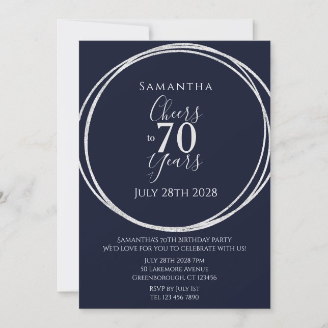 Invitación 70 años de Fiesta de plata de la marina (Anverso)
