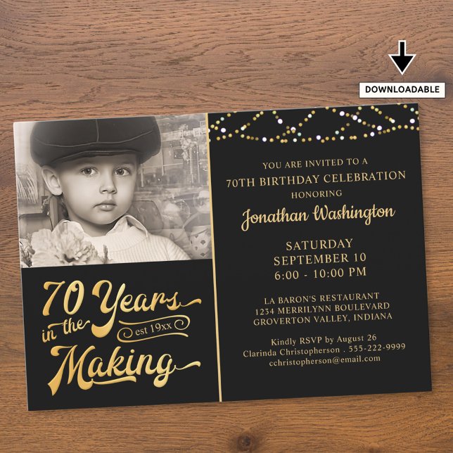 Invitación 70 AÑOS EN EL Oro Negro DE HACER (Subido por el creador)