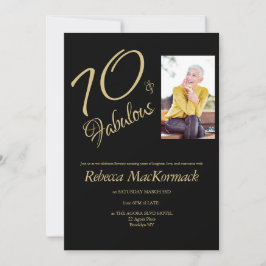 Invitación 70 & Fabuloso | Elegante Cumpleaños 70