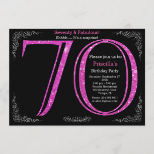 Invitación 70, fiesta de cumpleaños, setenta, gatsby, plata n
