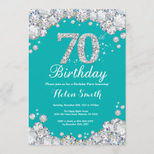 Invitación 70.o Diamante del trullo y de la plata de la