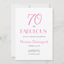 70 y fabuloso Cumpleaños 70