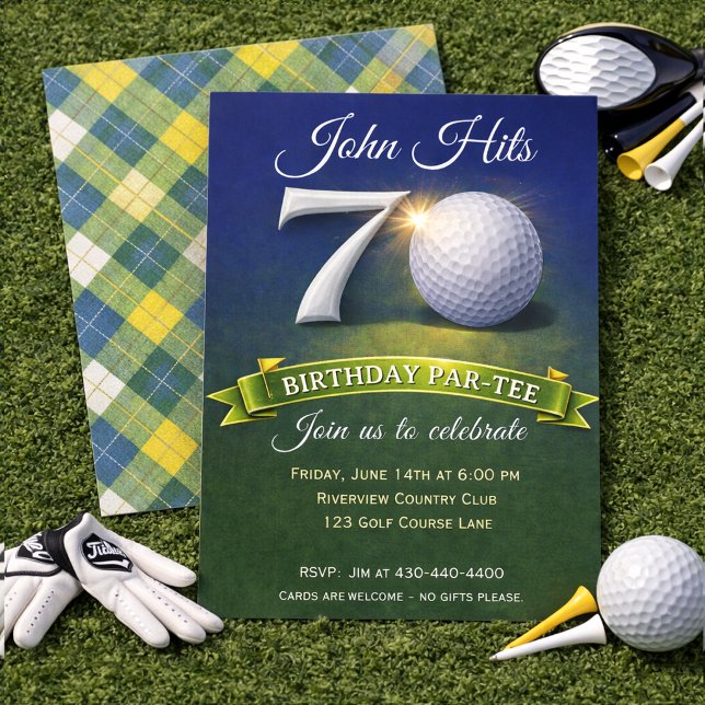 Invitación 70th Birthday Golf Theme  (Subido por el creador)