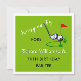 Invitación 70th Birthday Party Men's Golf Theme