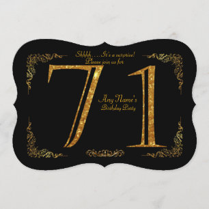 Invitación 71.o, Gatsby de la fiesta de cumpleaños 71.a,