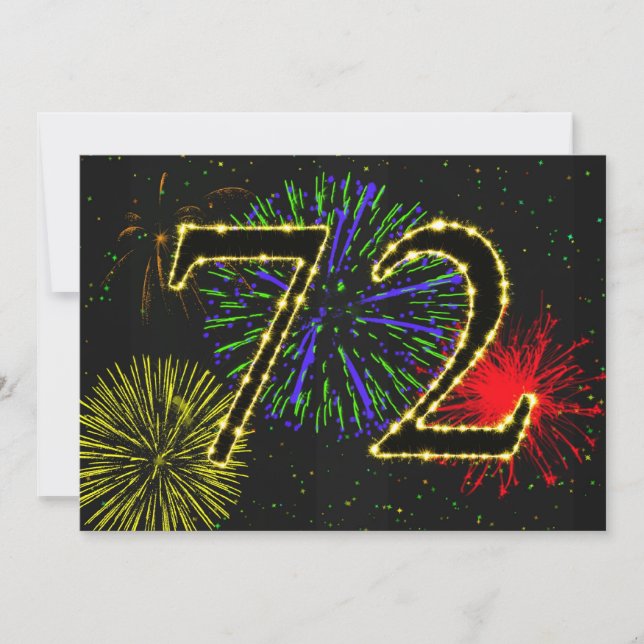 Invitación 72.ª fiesta de cumpleaños (Anverso)