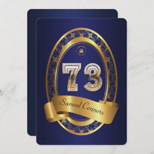 Invitación 73, hombre de fiesta de cumpleaños, color elegante