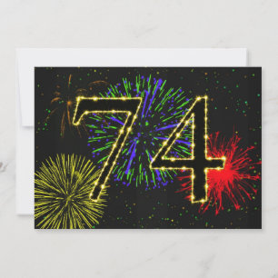 Invitación 74.ª fiesta de cumpleaños invitada