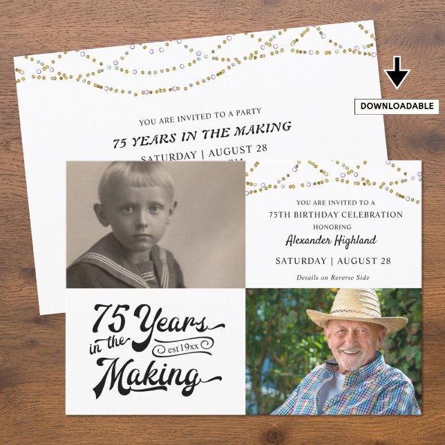 Invitación 75.ª Cadena de Cumpleaños ilumina 75 AÑOS EN HACER (Subido por el creador)