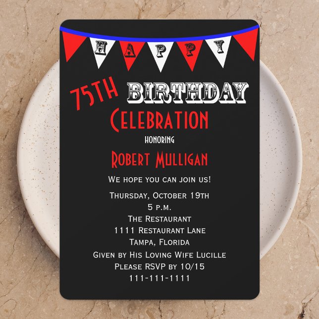 Invitación 75.ª fiesta de cumpleaños (Subido por el creador)