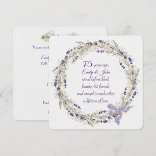 Invitación 75° Aniversario Fiesta Lavender Wreath