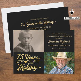 Invitación 75 AÑOS DE HACER Oro Negro