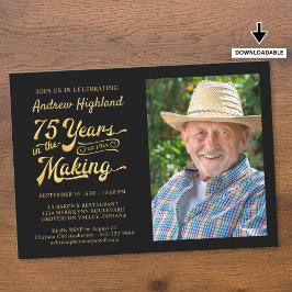 Invitación 75 AÑOS EN EL Oro Negro DE HACER