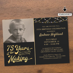 Invitación 75 AÑOS EN EL Oro Negro DE HACER