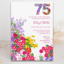 75 Años Jardín Elegante Floral – Cumpleaños 75