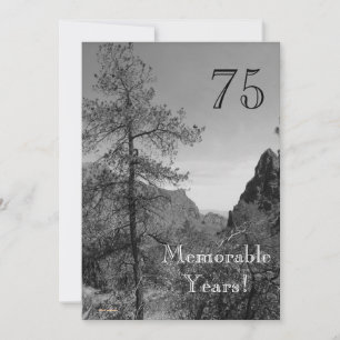 Invitación 75 años memorables/celebración de cumpleaños-natur