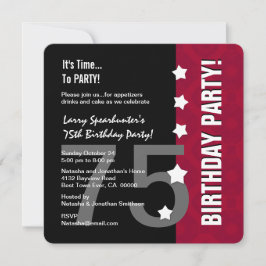 Invitación 75° cumpleaños gracioso NO por la colina Z75D