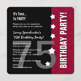 Invitación 75° cumpleaños gracioso NO por la colina Z75D