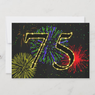 Invitación 75.o invitate de la fiesta de cumpleaños