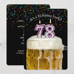 Invitación 78.ª Fiesta de Cervezas de Cumpleaños