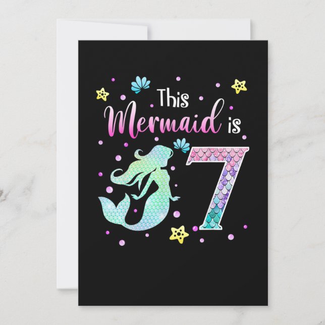 Invitación 7.º regalo de sirvienta por cumpleaños para Chica  (Anverso)