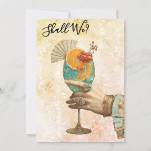 Invitación *~* 7 A101 Cóctel Ornamentado FOTO DESPEDIDA DE SO