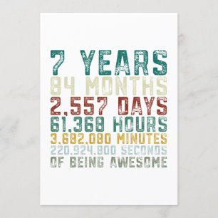 Invitación 7 años del 7mo del cumpleaños del muchacho