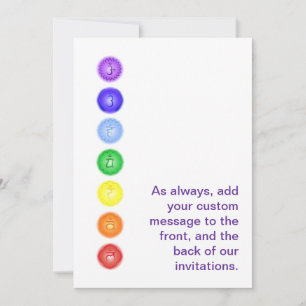 Invitación 7 Chakras en una línea