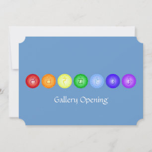 Invitación 7 chakras principales en un círculo