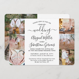 Invitación 7 Foto Boda virtual Ceremonia de transmisión en vi