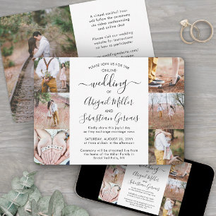 Invitación 7 Foto Boda virtual Ceremonia de transmisión en vi