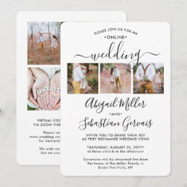 Invitación 7 Foto en línea de la ceremonia de Boda virtual el