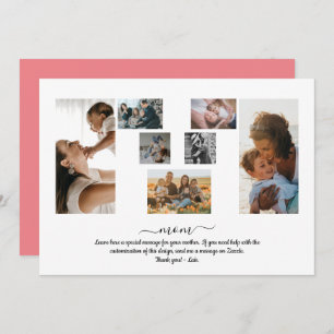 Invitación 7 fotos Collage M Shape - Día de la Madre