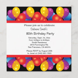 Invitación 80.ª Celebración de la Fiesta de Cumpleaños | DIY