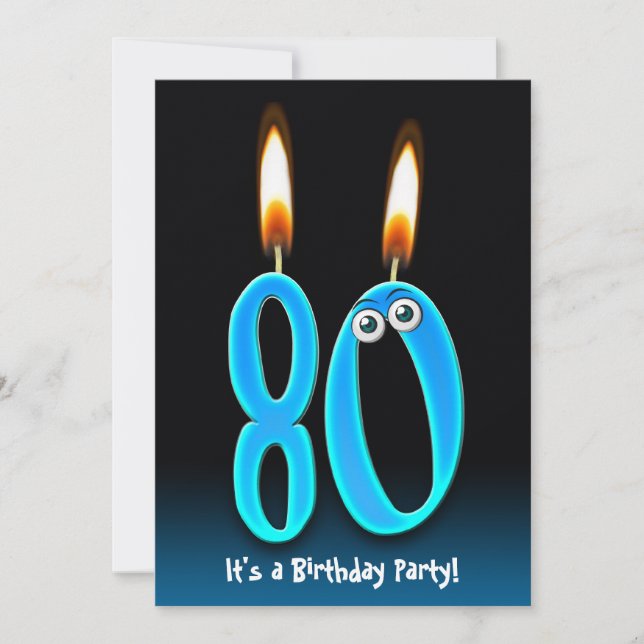 Invitación 80.ª fiesta de cumpleaños (Anverso)
